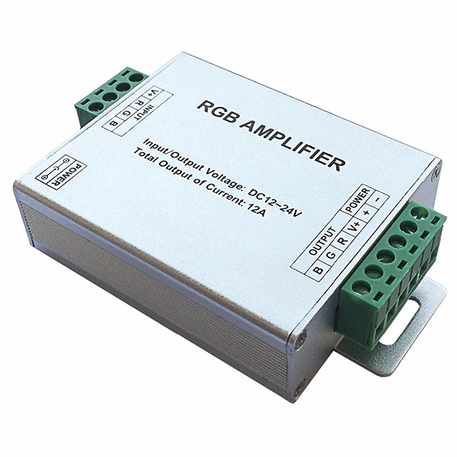 DC12-24V RGB Controler, max 4A/channel , Constant Voltage Amplifier for RGB LED Strip lights